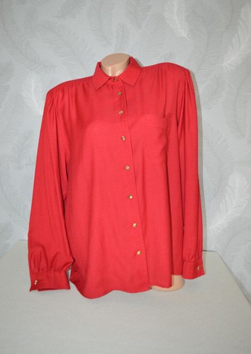 Knallrote schurwolle hemdbluse - schurwolle,